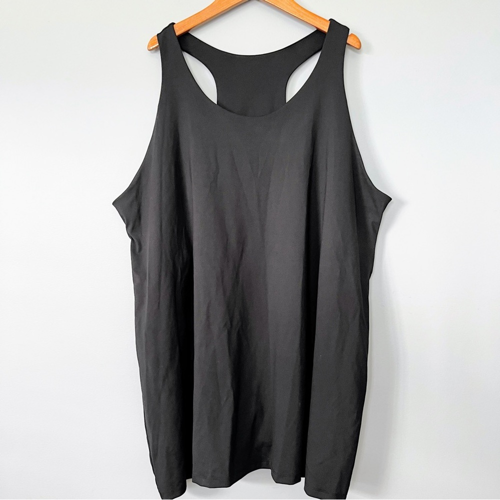 J.Crew Black Racerback Built-in Bra Active Tank Dress with Under Shorts Size 3X